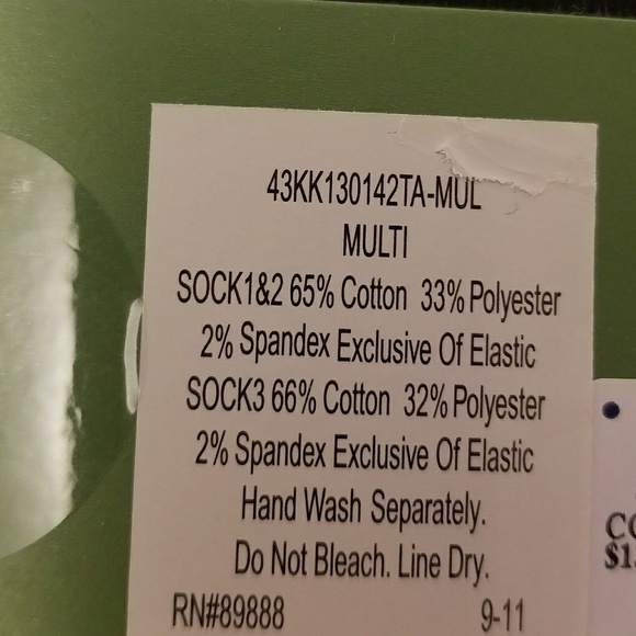 Kate Spade 3 pack crew socks - Picture 3 of 3